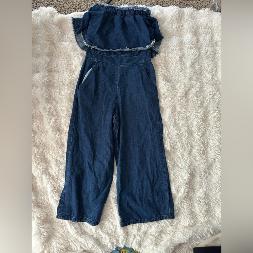 Dark Blue Denim Jumpsuit